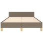 vidaXL Πλαίσιο Κρεβατιού με Κεφαλάρι Taupe 120x200 εκ. Υφασμάτινο