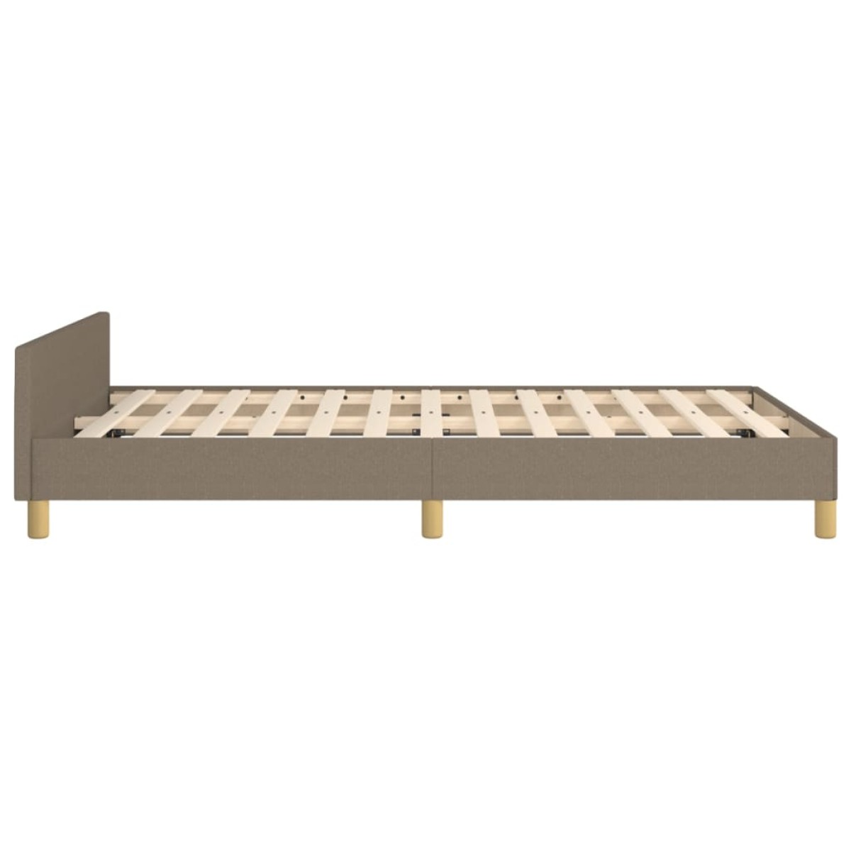 vidaXL Πλαίσιο Κρεβατιού με Κεφαλάρι Taupe 120x200 εκ. Υφασμάτινο