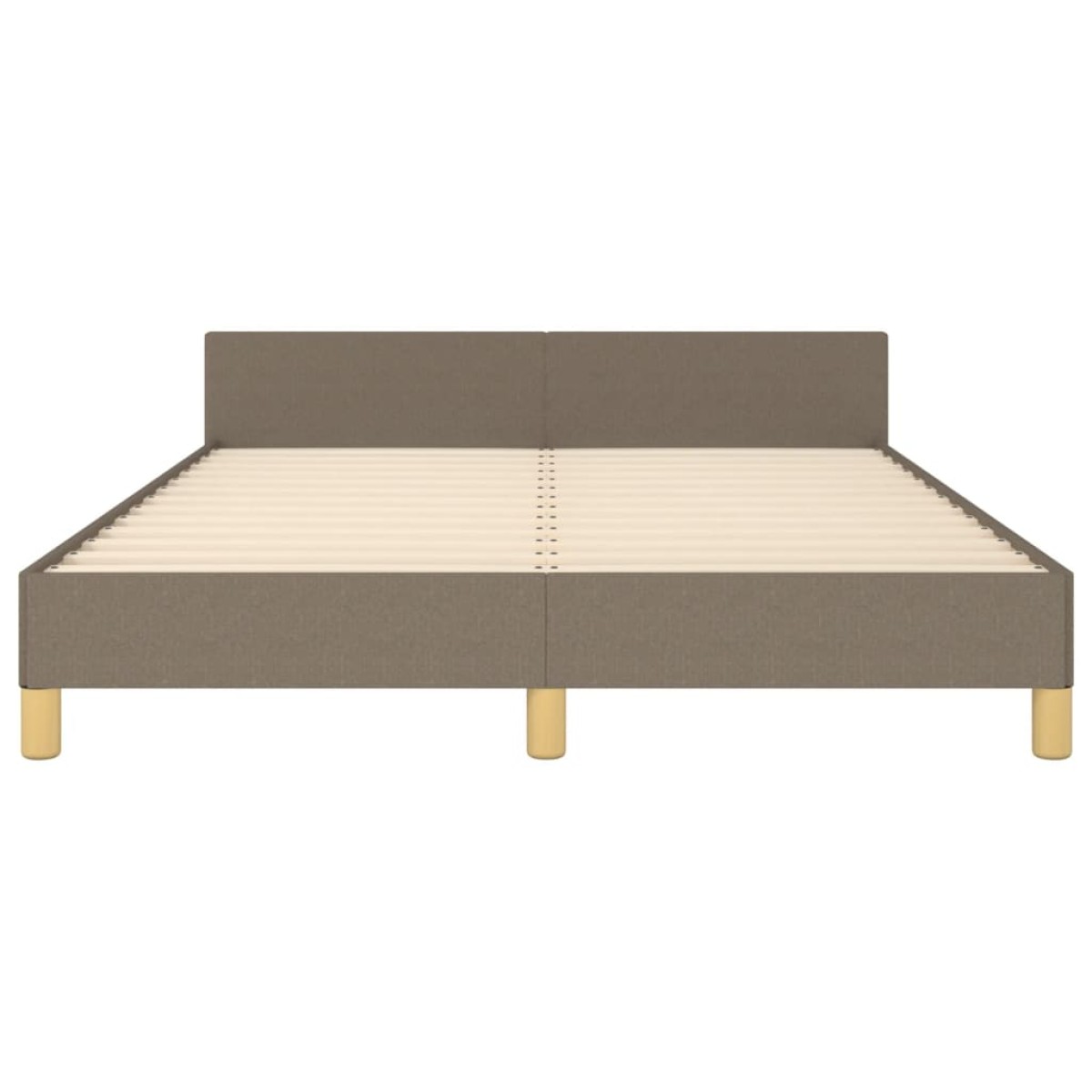 vidaXL Πλαίσιο Κρεβατιού με Κεφαλάρι Taupe 140x200 εκ. Υφασμάτινο