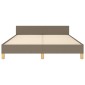 vidaXL Πλαίσιο Κρεβατιού με Κεφαλάρι Taupe 140x200 εκ. Υφασμάτινο