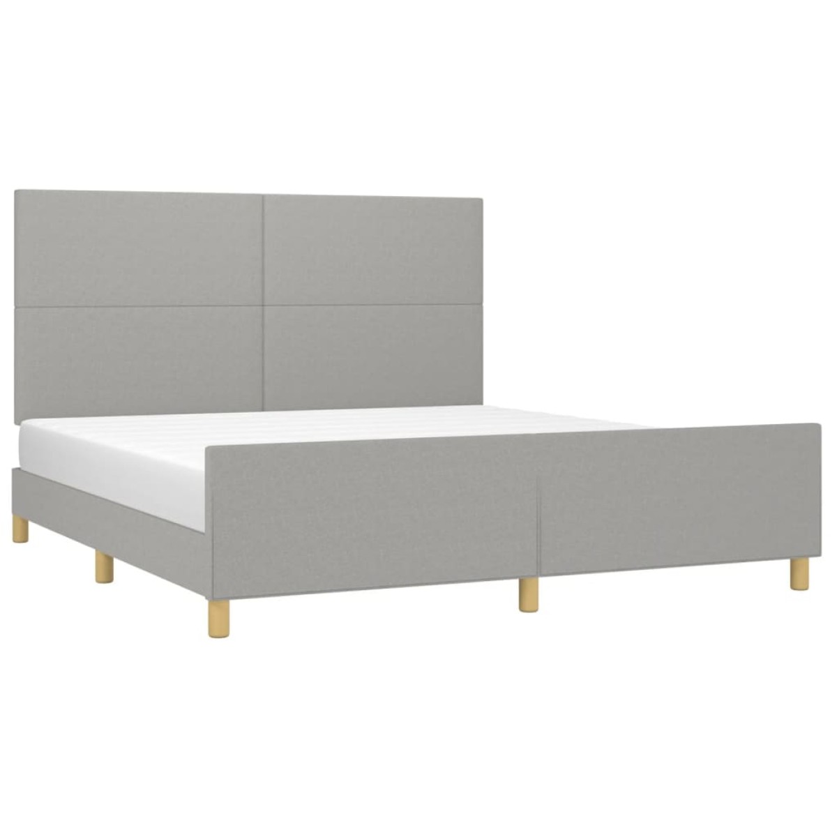 vidaXL Πλαίσιο Κρεβατιού με Κεφαλάρι Αν. Γκρι 180x200 εκ. Υφασμάτινο