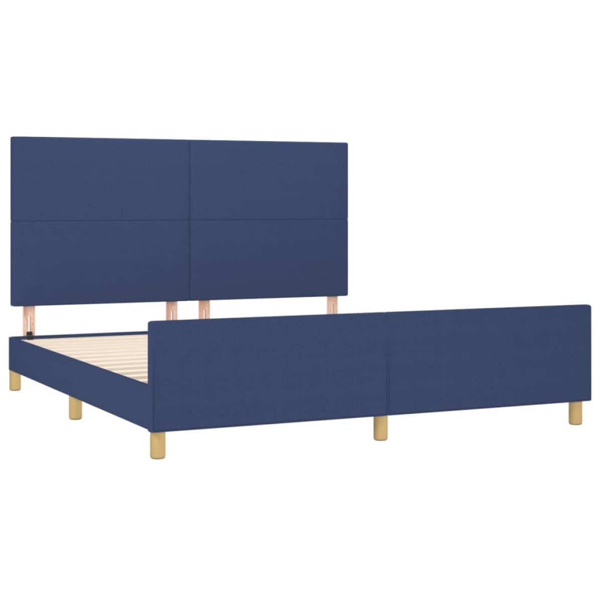 vidaXL Πλαίσιο Κρεβατιού με Κεφαλάρι Μπλε 180x200 εκ. Υφασμάτινο
