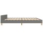 vidaXL Πλαίσιο Κρεβατιού με Κεφαλάρι Σκ. Γκρι 200x200 εκ. Υφασμάτινο