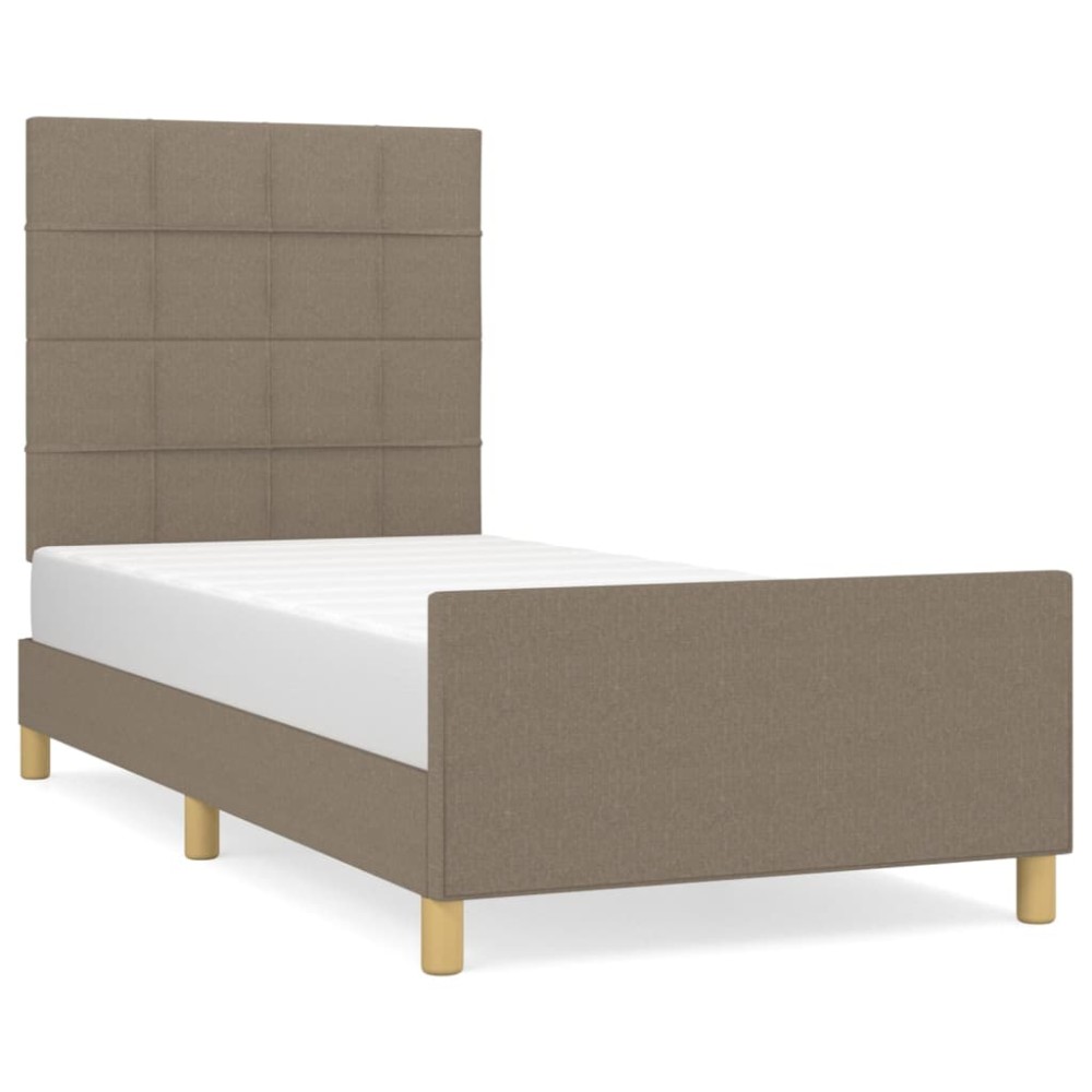 vidaXL Σκελετός Κρεβατιού Χωρίς Στρώμα Taupe 80x200 εκ. Υφασμάτινο
