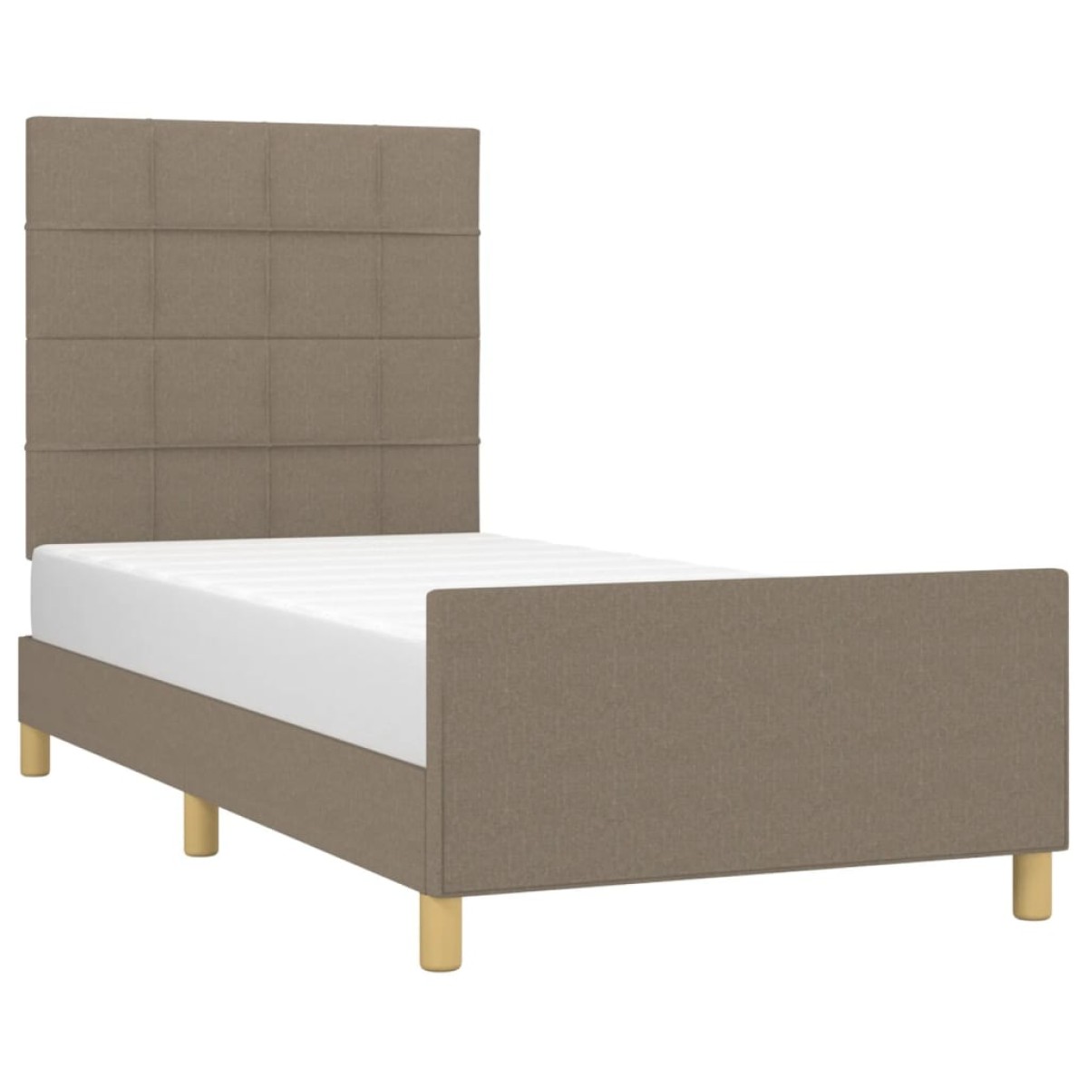 vidaXL Πλαίσιο Κρεβατιού με Κεφαλάρι Taupe 80x200 εκ. Υφασμάτινο