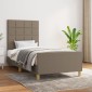 vidaXL Πλαίσιο Κρεβατιού με Κεφαλάρι Taupe 90x190 εκ. Υφασμάτινο