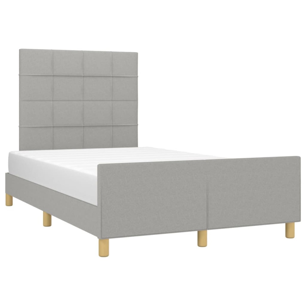 vidaXL Πλαίσιο Κρεβατιού με Κεφαλάρι Αν. Γκρι 120x200 εκ. Υφασμάτινο