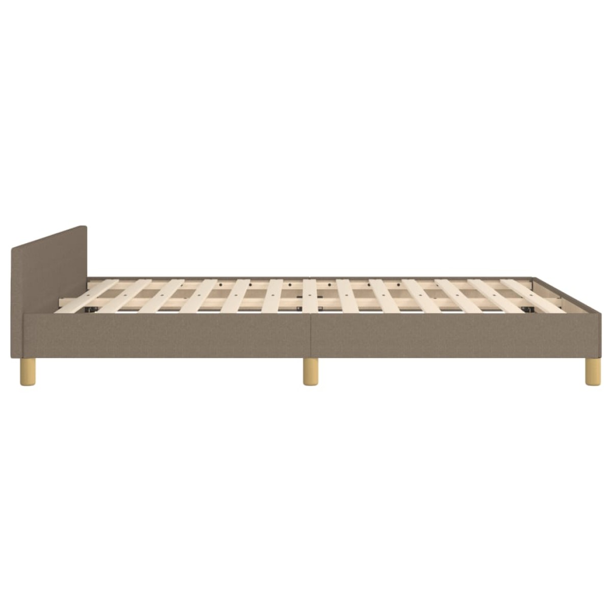vidaXL Πλαίσιο Κρεβατιού με Κεφαλάρι Taupe 140x190 εκ. Υφασμάτινο