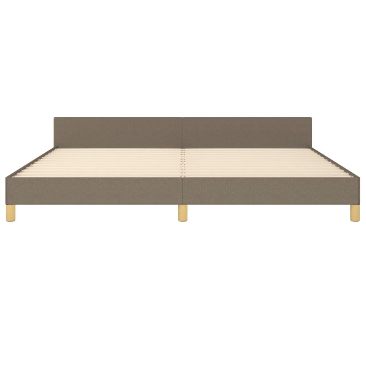 vidaXL Πλαίσιο Κρεβατιού με Κεφαλάρι Taupe 200x200 εκ. Υφασμάτινο