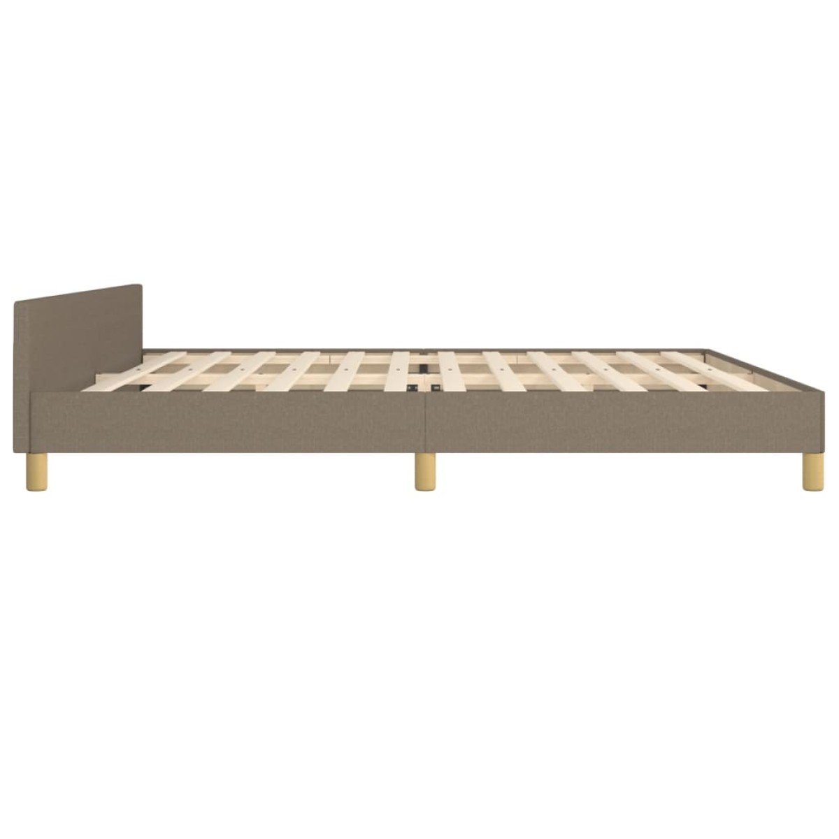 vidaXL Πλαίσιο Κρεβατιού με Κεφαλάρι Taupe 200x200 εκ. Υφασμάτινο