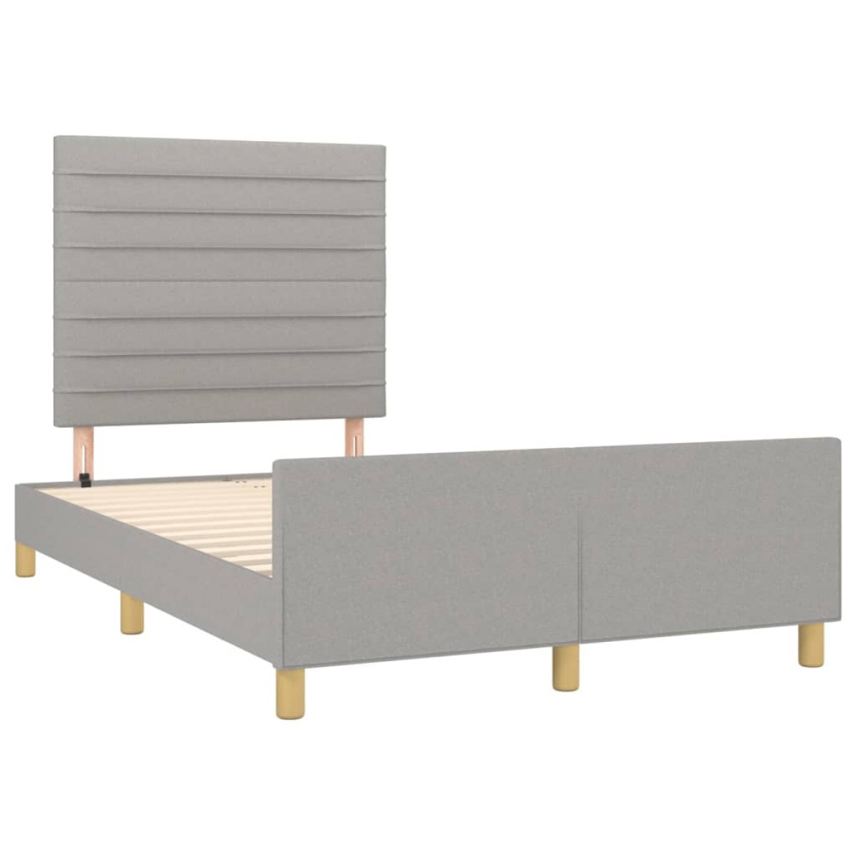 vidaXL Πλαίσιο Κρεβατιού με Κεφαλάρι Αν. Γκρι 120x200 εκ. Υφασμάτινο