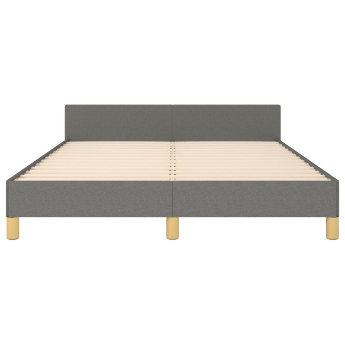 vidaXL Πλαίσιο Κρεβατιού με Κεφαλάρι Σκ. Γκρι 140x190 εκ. Υφασμάτινο