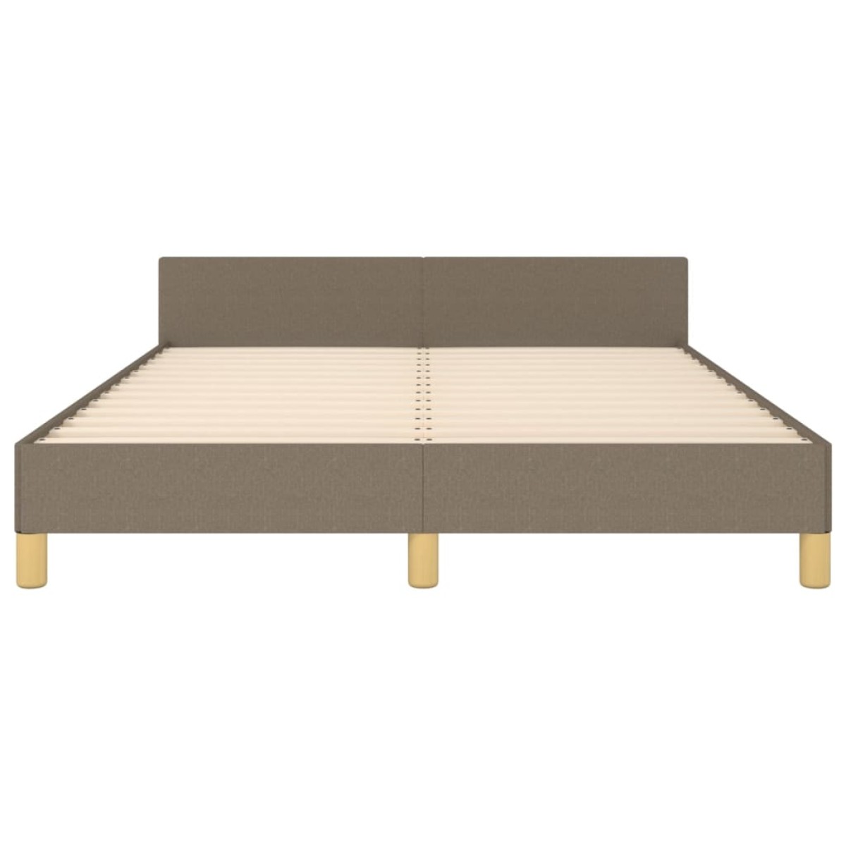 vidaXL Πλαίσιο Κρεβατιού με Κεφαλάρι Taupe 140x190 εκ. Υφασμάτινο