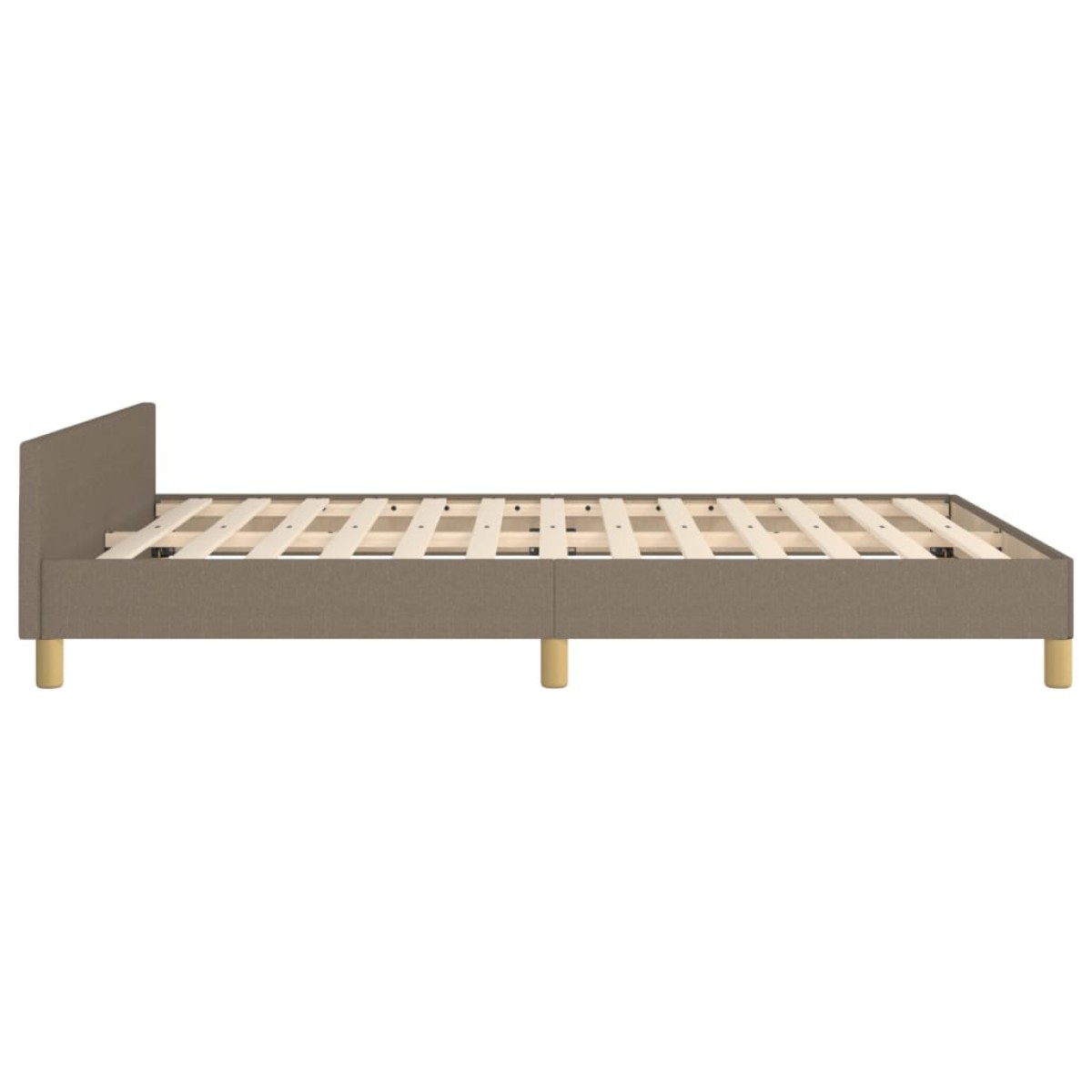vidaXL Πλαίσιο Κρεβατιού με Κεφαλάρι Taupe 140x190 εκ. Υφασμάτινο