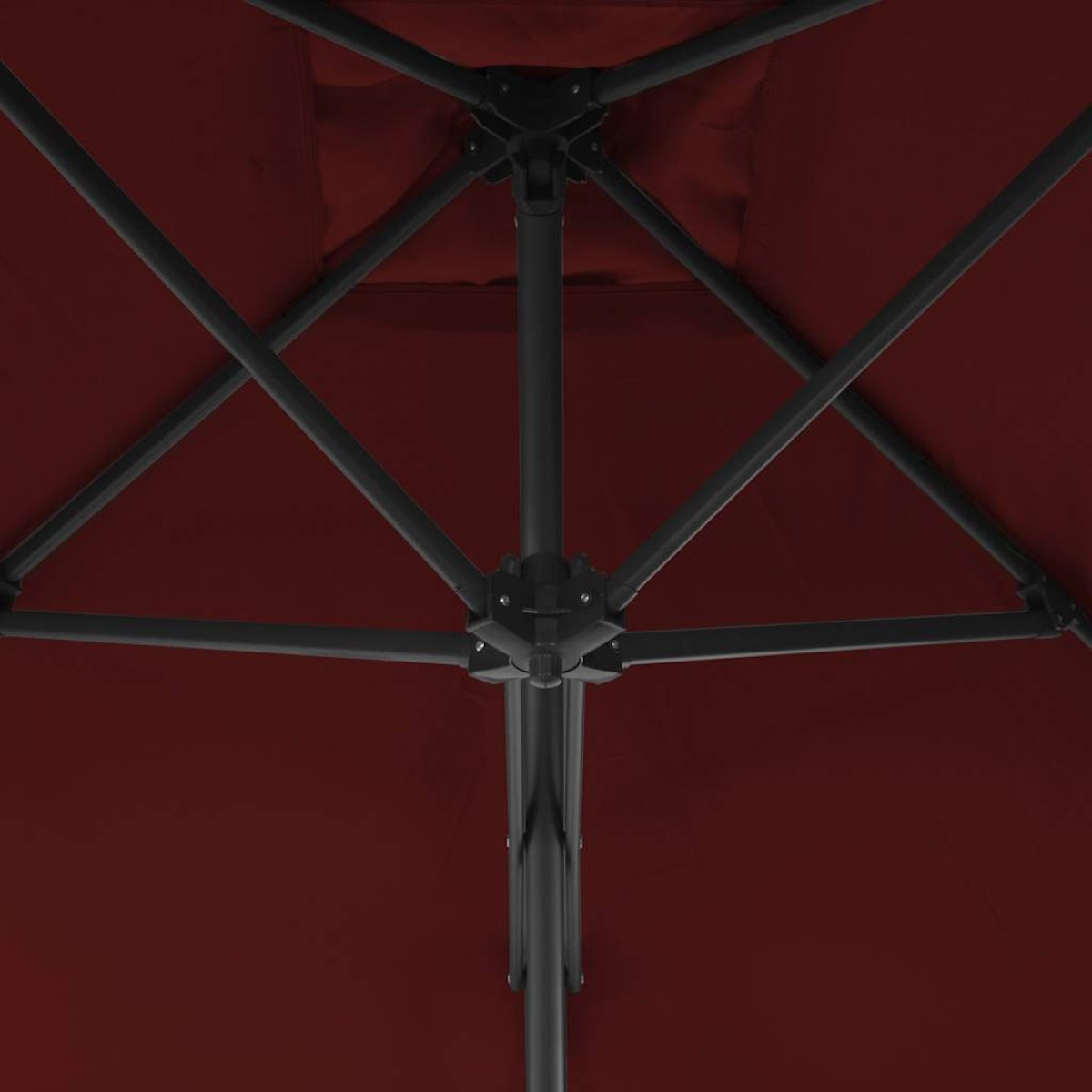vidaXL Ομπρέλα Κήπου Μπορντό 250x250x230 εκ. με Ατσάλινο Ιστό