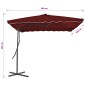 vidaXL Ομπρέλα Κήπου Μπορντό 250x250x230 εκ. με Ατσάλινο Ιστό