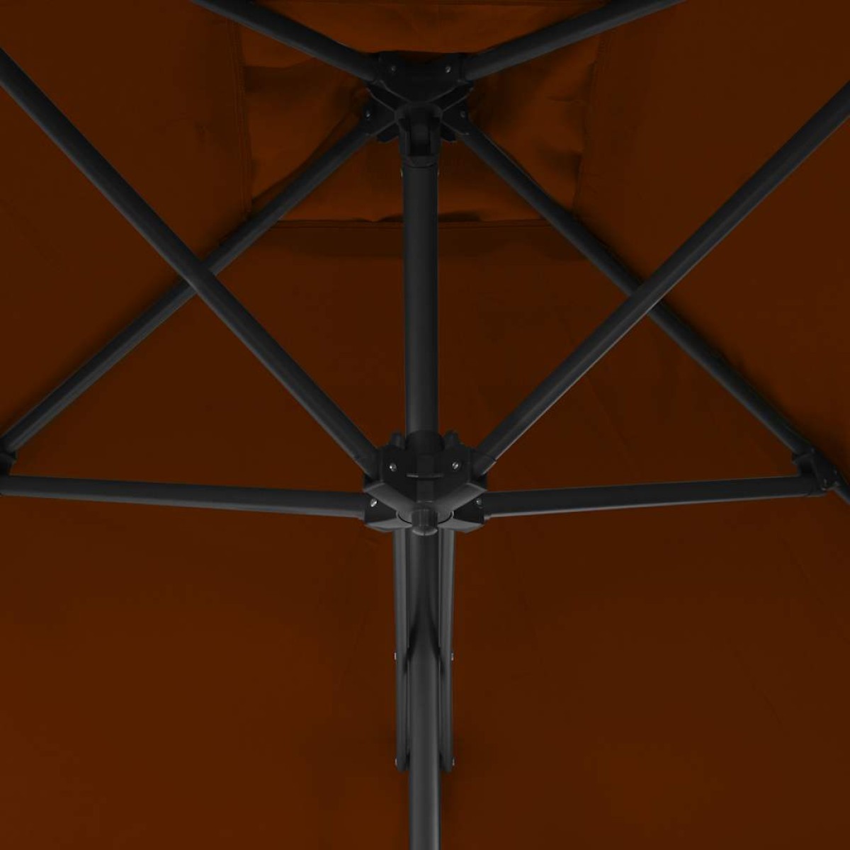 vidaXL Ομπρέλα Κήπου Τερακότα 250x250x230 εκ. με Ατσάλινο Ιστό