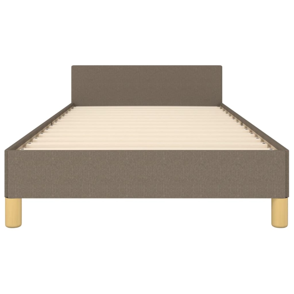 vidaXL Πλαίσιο Κρεβατιού με Κεφαλάρι Taupe 90x200 εκ. Υφασμάτινο