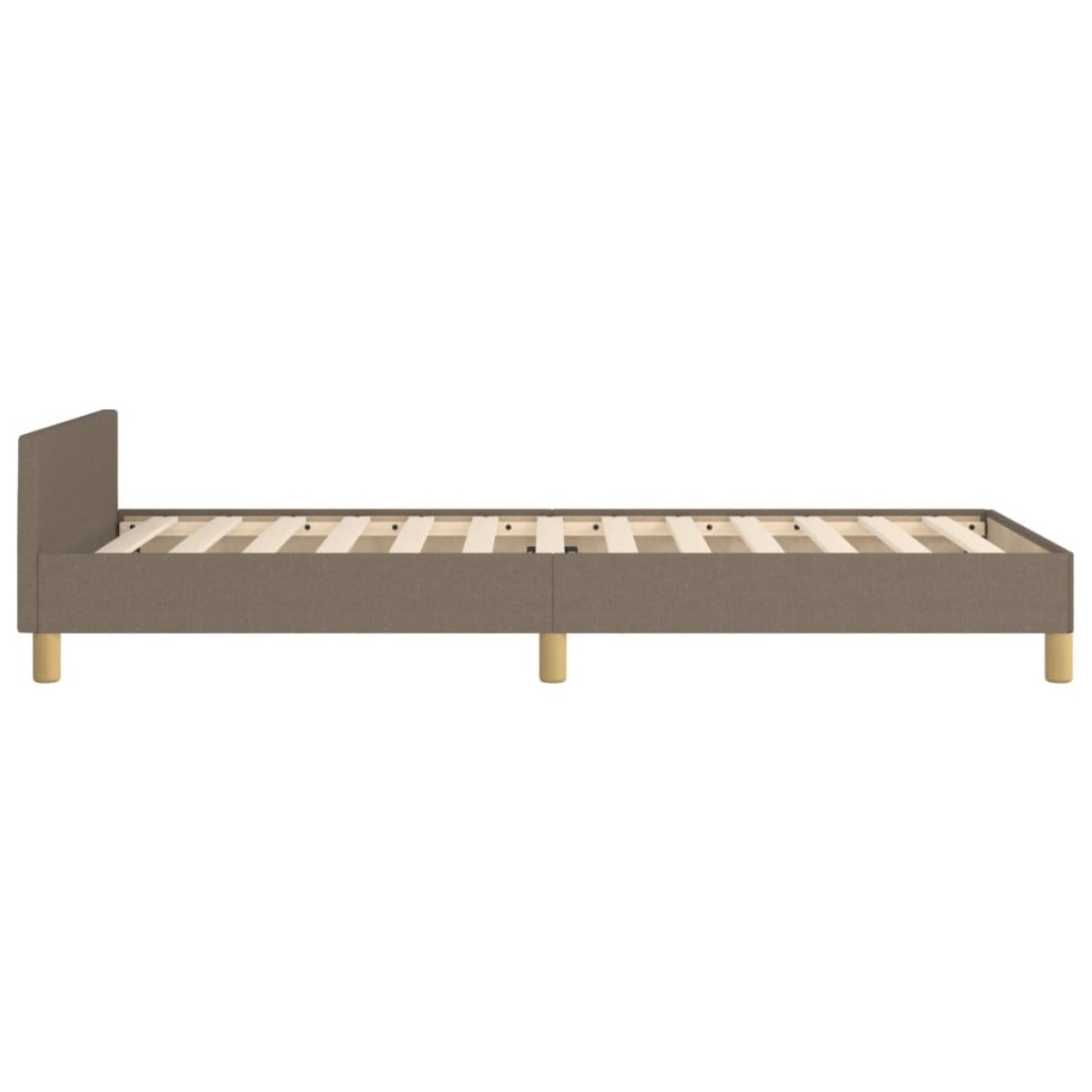vidaXL Πλαίσιο Κρεβατιού με Κεφαλάρι Taupe 90x200 εκ. Υφασμάτινο