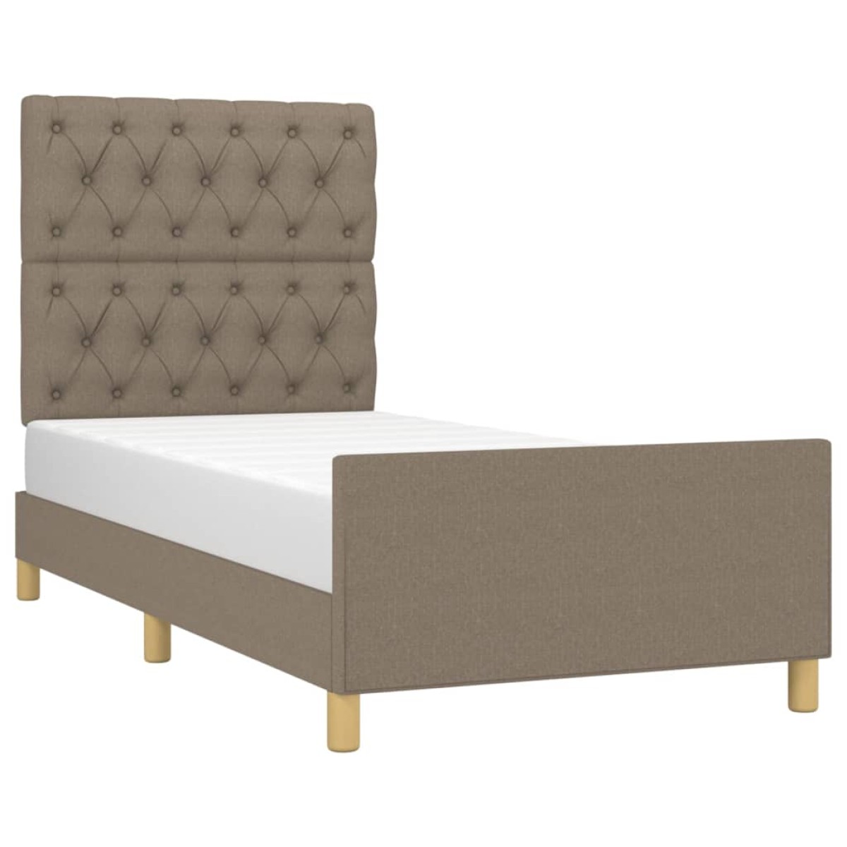 vidaXL Πλαίσιο Κρεβατιού με Κεφαλάρι Taupe 80x200 εκ. Υφασμάτινο