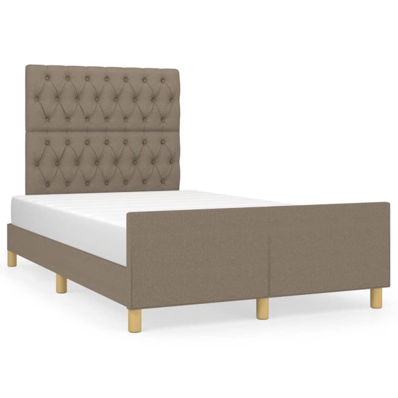 vidaXL Σκελετός Κρεβατιού Χωρίς Στρώμα Taupe 120x200 εκ. Υφασμάτινο