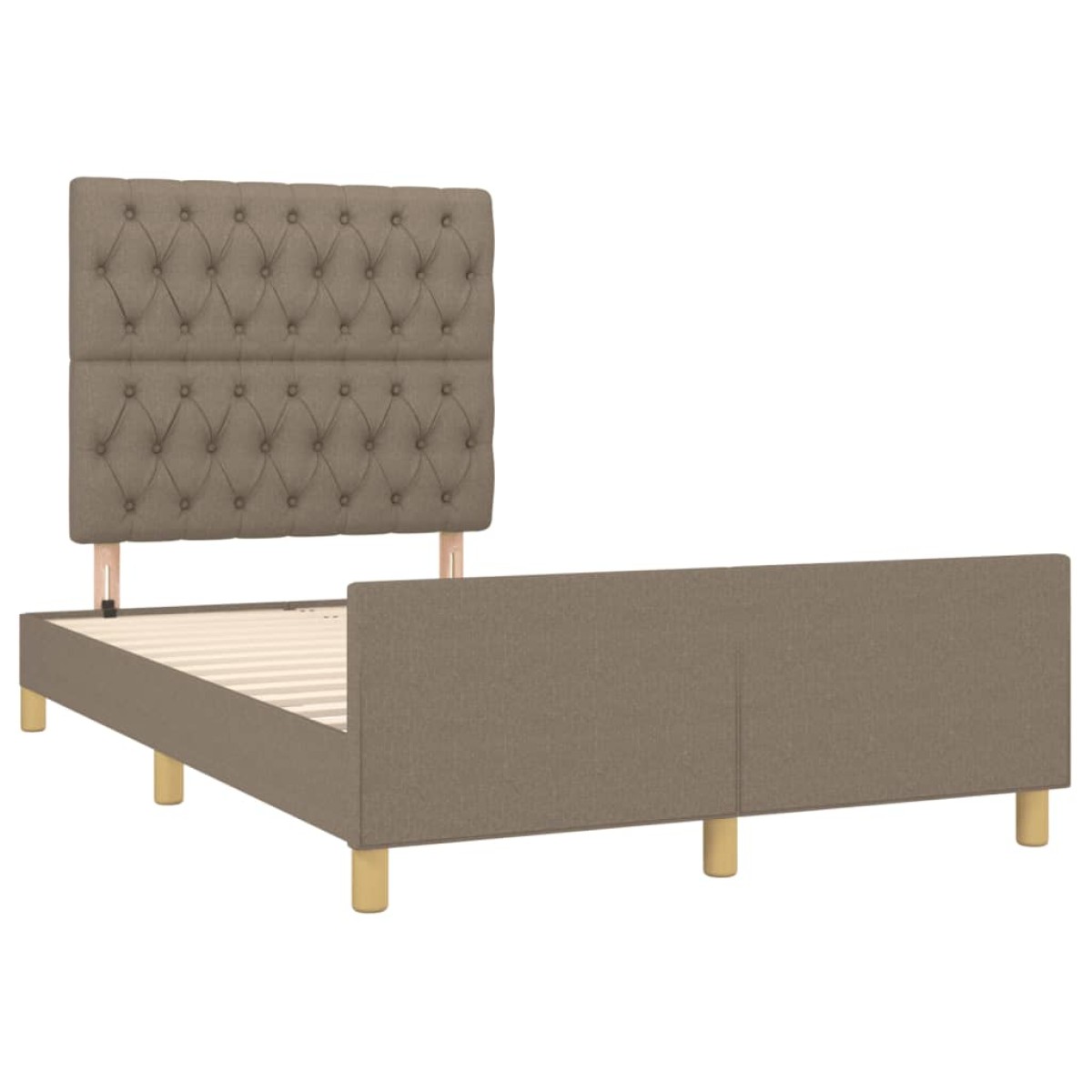 vidaXL Πλαίσιο Κρεβατιού με Κεφαλάρι Taupe 120x200 εκ. Υφασμάτινο