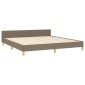 vidaXL Πλαίσιο Κρεβατιού με Κεφαλάρι Taupe 160x200 εκ. Υφασμάτινο