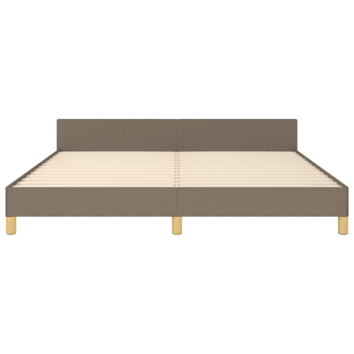 vidaXL Πλαίσιο Κρεβατιού με Κεφαλάρι Taupe 160x200 εκ. Υφασμάτινο