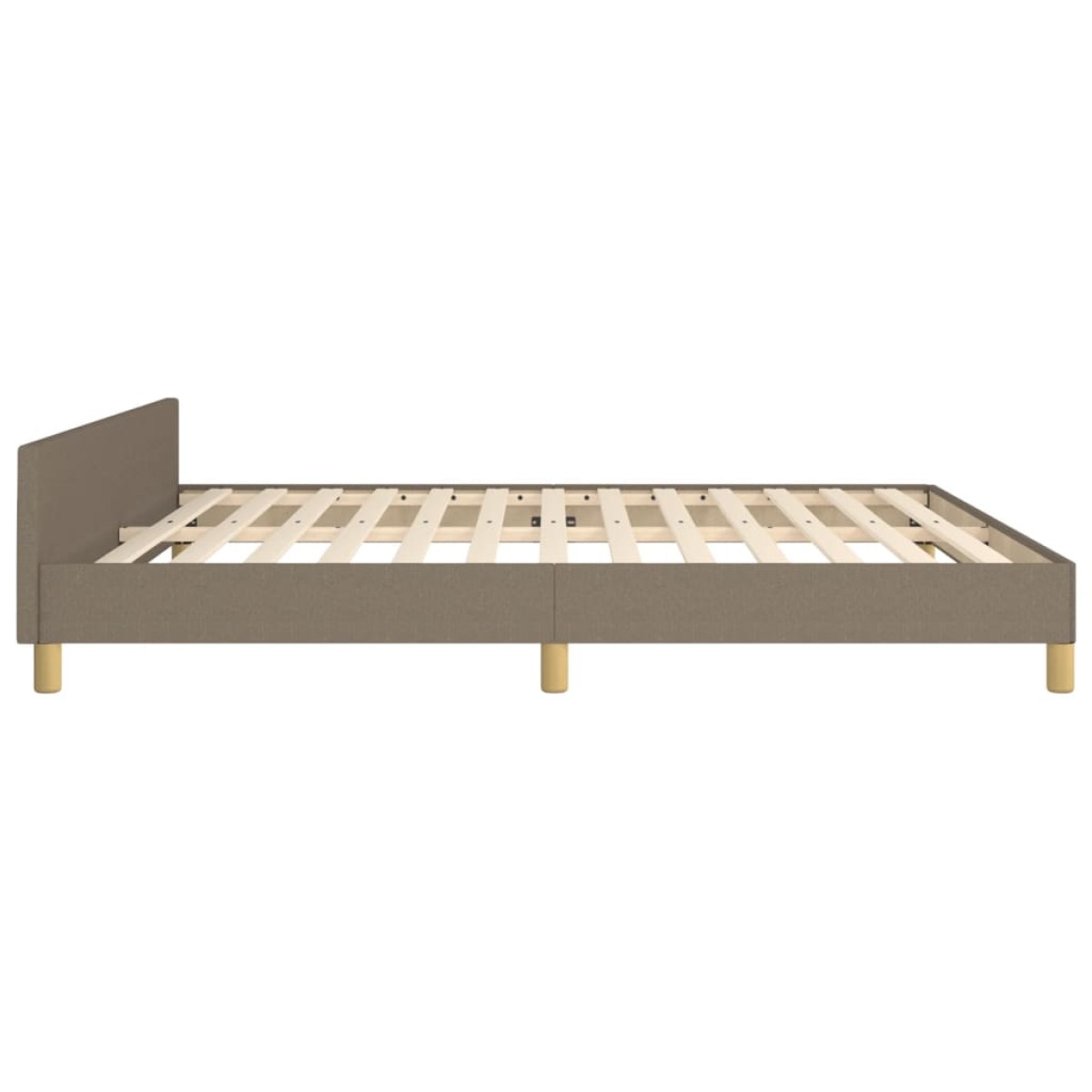 vidaXL Πλαίσιο Κρεβατιού με Κεφαλάρι Taupe 160x200 εκ. Υφασμάτινο