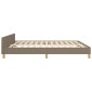 vidaXL Πλαίσιο Κρεβατιού με Κεφαλάρι Taupe 160x200 εκ. Υφασμάτινο