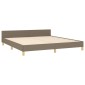 vidaXL Πλαίσιο Κρεβατιού με Κεφαλάρι Taupe 180x200 εκ. Υφασμάτινο