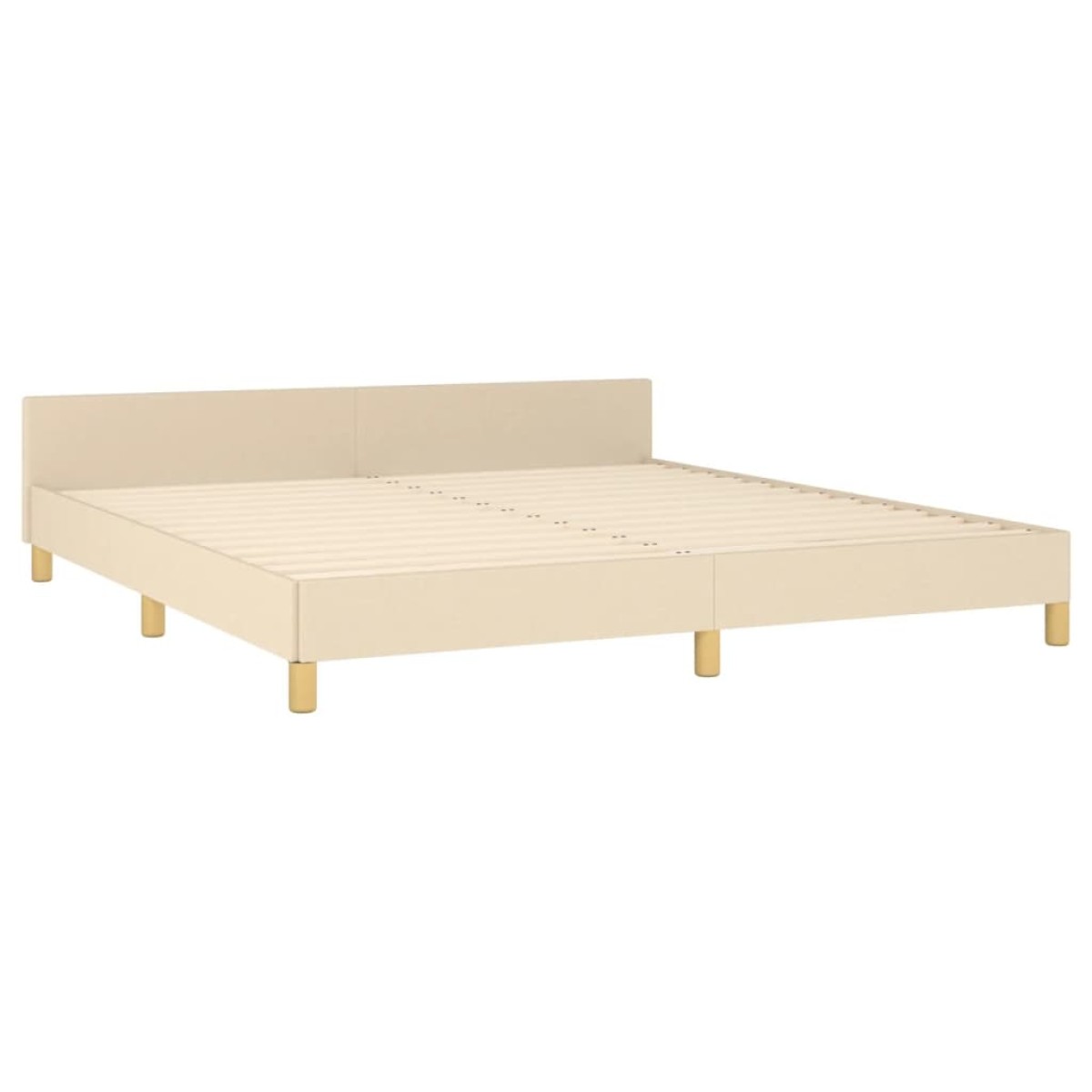 vidaXL Πλαίσιο Κρεβατιού με Κεφαλάρι Κρεμ 180x200 εκ. Υφασμάτινο