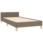vidaXL Πλαίσιο Κρεβατιού με Κεφαλάρι Taupe 100x200 εκ. Υφασμάτινο