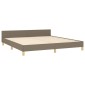 vidaXL Πλαίσιο Κρεβατιού με Κεφαλάρι Taupe 180x200 εκ. Υφασμάτινο