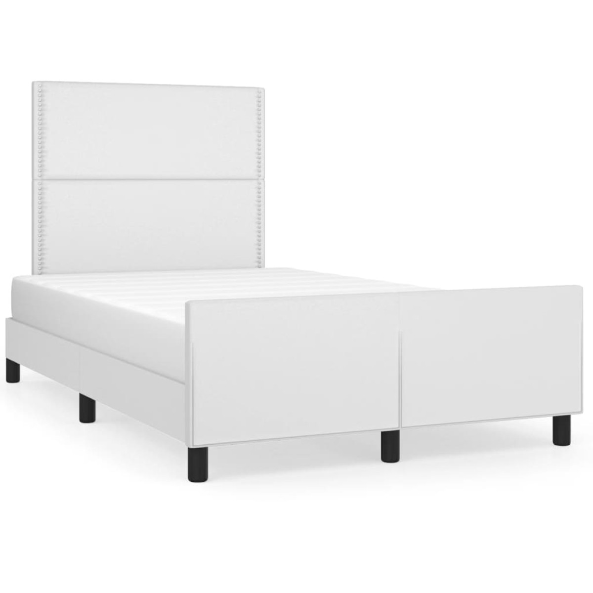 vidaXL Πλαίσιο Κρεβατιού με Κεφαλάρι Λευκό 120x200 εκ. Συνθετικό Δέρμα