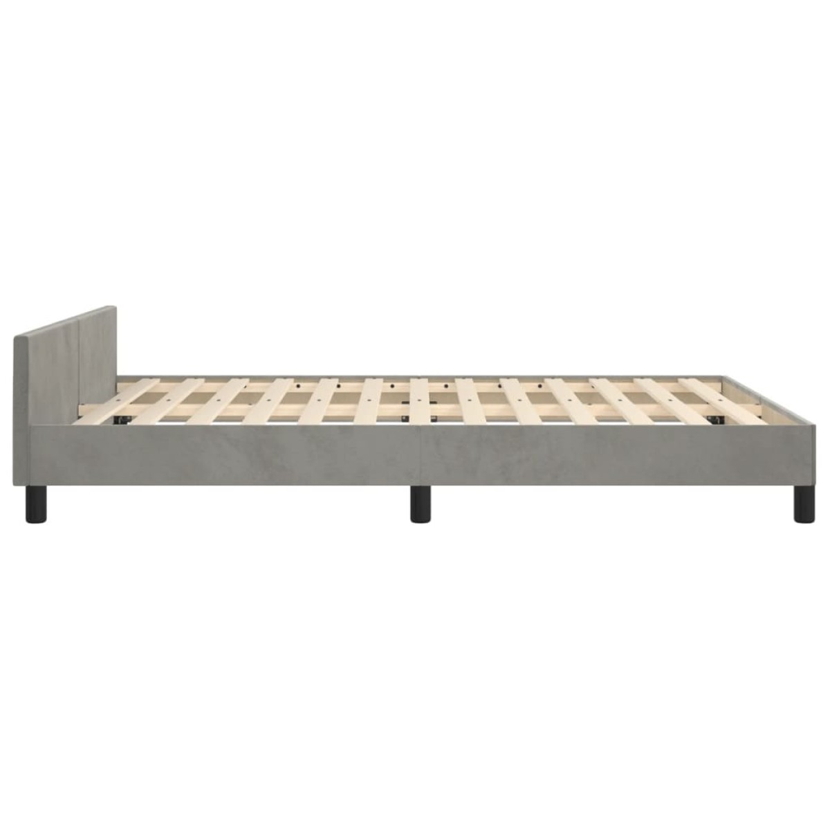 vidaXL Πλαίσιο Κρεβατιού με Κεφαλάρι Αν. Γκρι 140x200 εκ. Βελούδινο