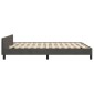vidaXL Πλαίσιο Κρεβατιού με Κεφαλάρι Σκ. Γκρι 140x190 εκ. Βελούδινο