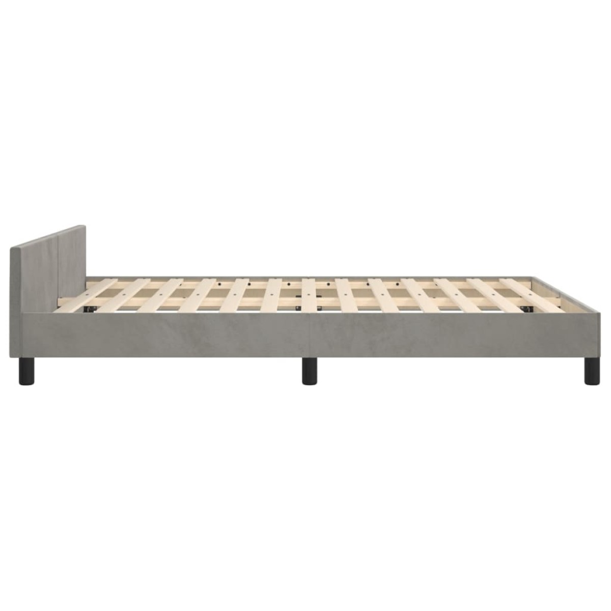 vidaXL Πλαίσιο Κρεβατιού με Κεφαλάρι Αν. Γκρι 140x200 εκ. Βελούδινο