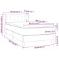 vidaXL Κρεβάτι Boxspring με Στρώμα Σκούρο Καφέ 80x200 εκ. Υφασμάτινο