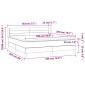 vidaXL Κρεβάτι Boxspring με Στρώμα Σκούρο Γκρι 180x200 εκ Υφασμάτιν