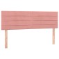 vidaXL Κρεβάτι Boxspring με Στρώμα Ροζ 140x200 εκ. Βελούδινο