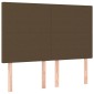 vidaXL Κρεβάτι Boxspring με Στρώμα Σκούρο Καφέ 140x190 εκ. Υφασμάτινο