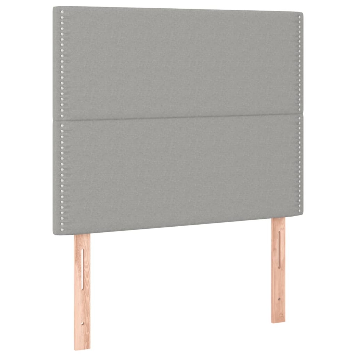 vidaXL Κρεβάτι Boxspring με Στρώμα Ανοιχτό Γκρι 100x200 εκ. Υφασμάτινο