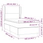 vidaXL Κρεβάτι Boxspring με Στρώμα Ανοιχτό Γκρι 100x200 εκ. Υφασμάτινο