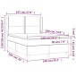 vidaXL Κρεβάτι Boxspring με Στρώμα Μπλε 140x190 εκ. Υφασμάτινο