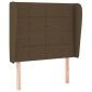 vidaXL Κρεβάτι Boxspring με Στρώμα Σκούρο Καφέ 100x200 εκ. Υφασμάτινο