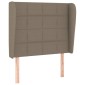 vidaXL Κρεβάτι Boxspring με Στρώμα Taupe 100 x 200 εκ. Υφασμάτινο