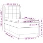 vidaXL Κρεβάτι Boxspring με Στρώμα Taupe 100 x 200 εκ. Υφασμάτινο