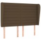 vidaXL Κρεβάτι Boxspring με Στρώμα Σκούρο Καφέ 140x190 εκ. Υφασμάτινο