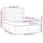 vidaXL Κρεβάτι Boxspring με Στρώμα Taupe 140x200 εκ. Υφασμάτινο